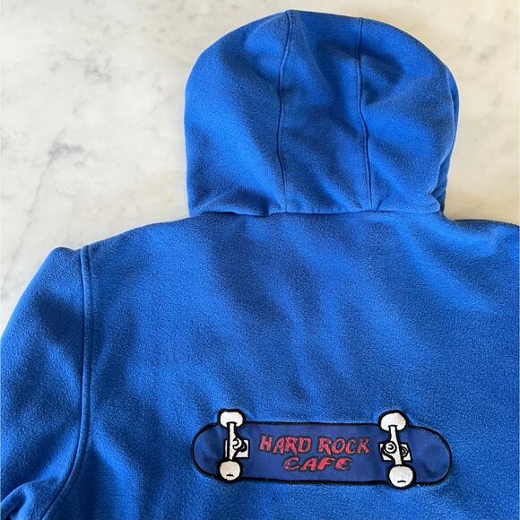 Vintage Y2K Skateboard Hard Rock Cafe Zippered Hoodie Sweatshirt Jacket / XS - S - Picture 1 of 10
